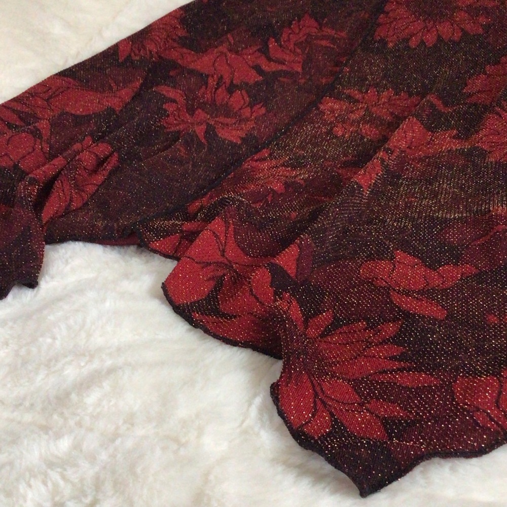 Lee Anderson Floral Red and Black Sleeveless Dress M - Picture 7 of 16